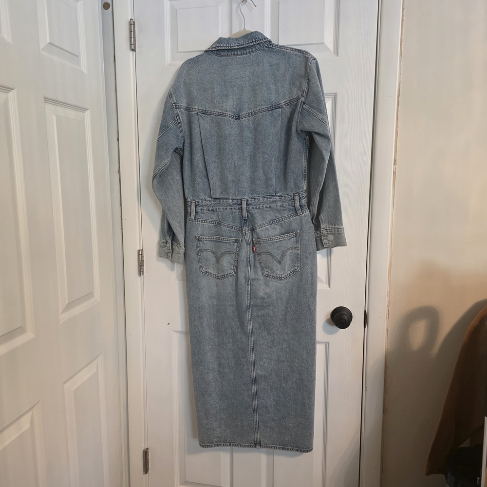 Levi's Light Blue Denim Maxi Dress - Picture 4 of 9
